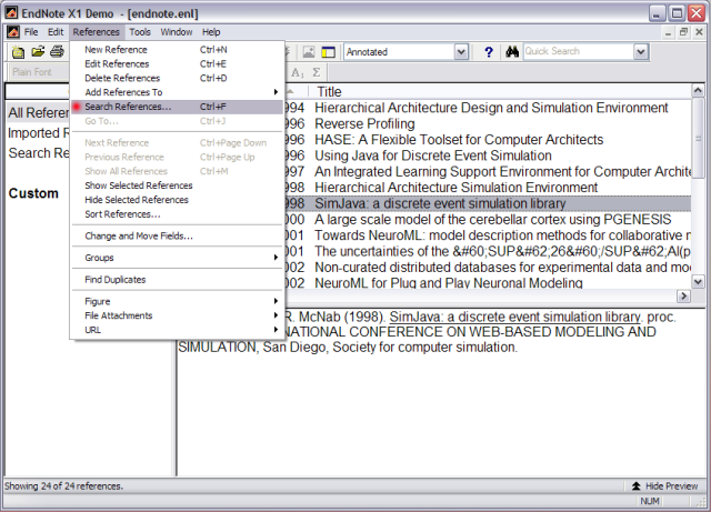 endnote citation web page